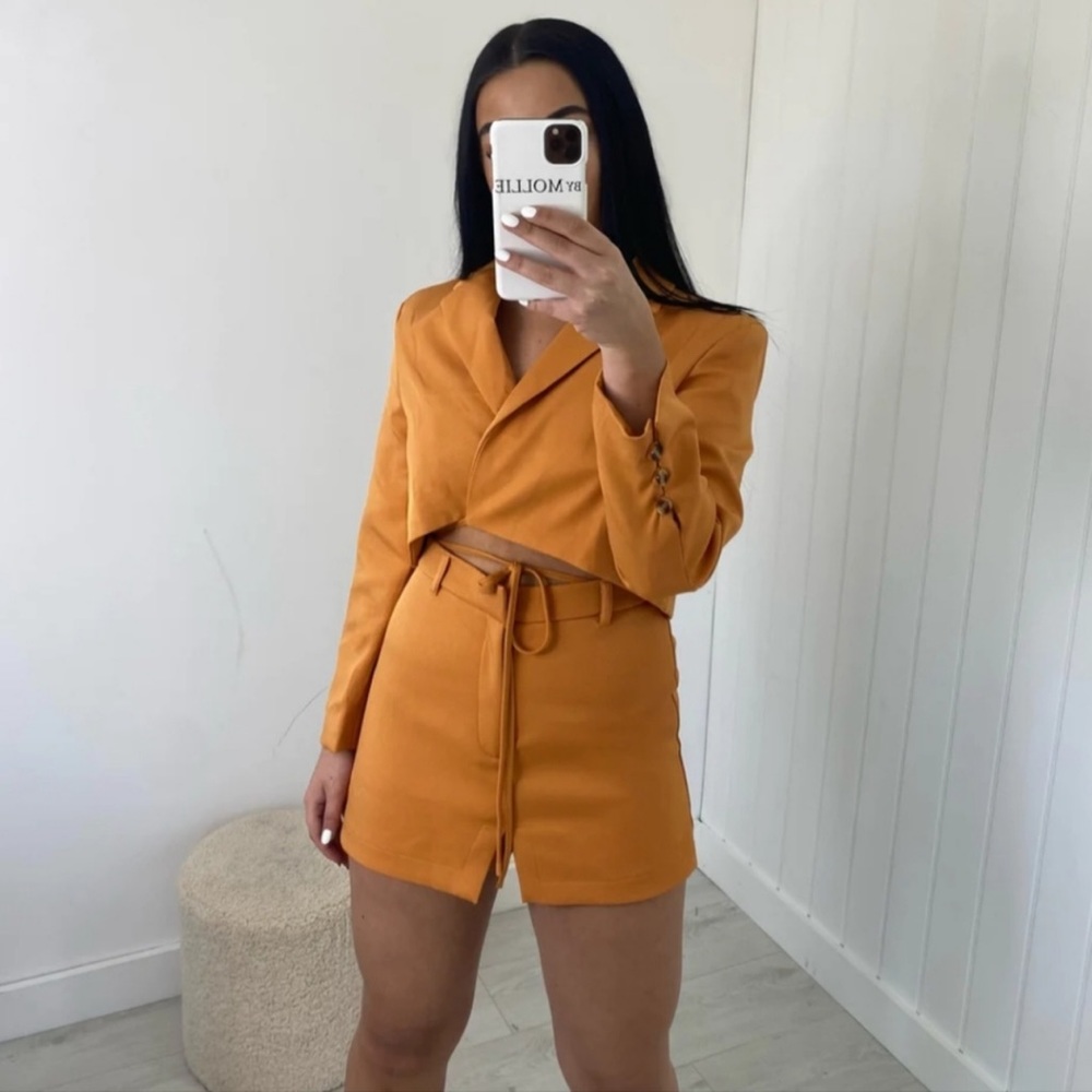 NWT orange blazer and skort set